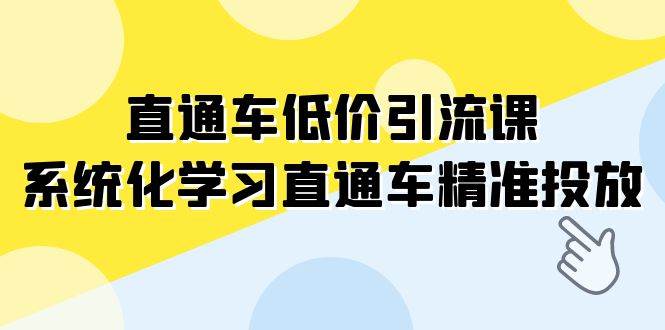 直通车-低价引流课，系统化学习直通车精准投放（14节课）-自荐云信息速递