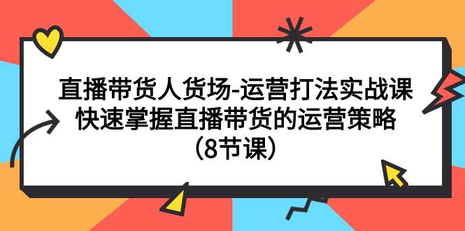 直播带货人货场-运营打法实战课:快速掌握直播带货的运营策略(8节课)-自荐云信息速递