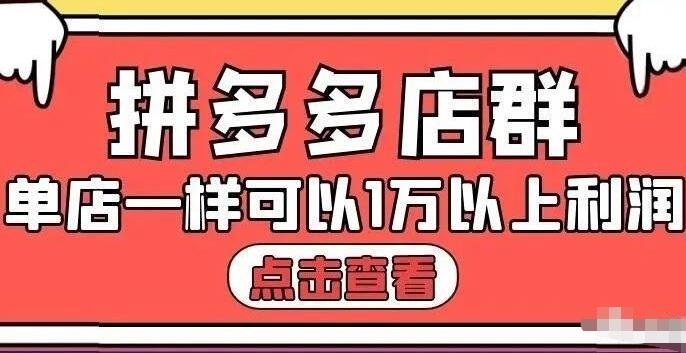 拼多多店群单店一样可以产出1万5以上利润【付费文章】-自荐云信息速递