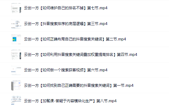 云创一方2022抖音SEO系列课程，教你如何快速上抖音搜索排名第一-自荐云信息速递