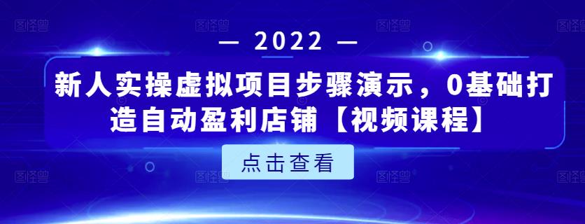 新人实操虚拟项目步骤演示，0基础打造自动盈利店铺【视频课程】-自荐云信息速递