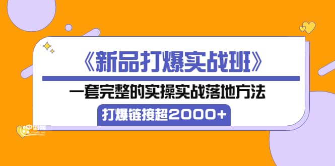 《新品打爆实战班》一套完整的实操实战落地方法，打爆链接超2000+（38节课)-自荐云信息速递