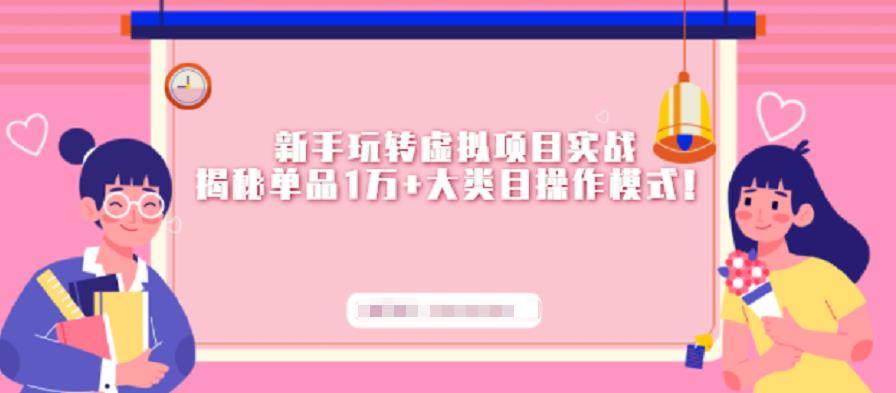 新手玩转虚拟项目实战，揭秘单品1万+大类目操作模式【视频课程】-自荐云信息速递