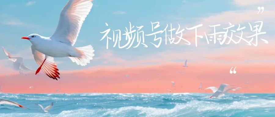 视频号做下雨视频一个账号一周涨粉10W+年入100w-自荐云信息速递