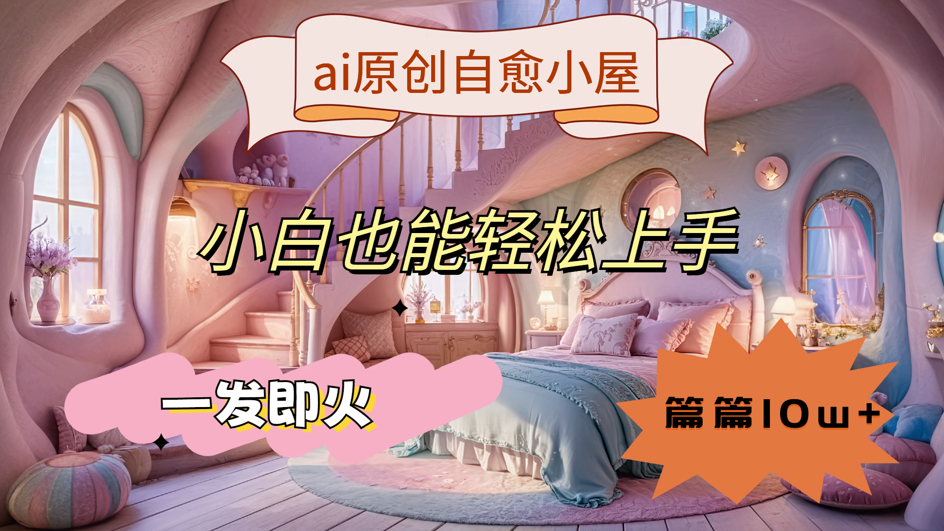 ai原创治愈小屋，小白也能轻松上手，一发即火，篇篇10w+-自荐云信息速递