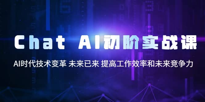 Chat AI初阶实战课，AI时代技术变革 未来已来 提高工作效率和未来竞争力-自荐云信息速递