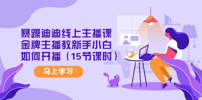 暴躁迪迪线上主播课，金牌主播教新手小白如何开播（15节课时）-自荐云信息速递