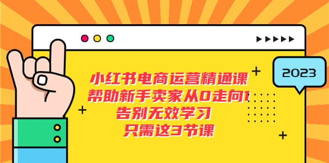 小红书电商·运营精通课，帮助新手卖家从0走向1 告别无效学习（7节视频课）-自荐云信息速递