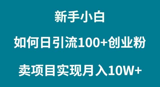 新手小白如何通过卖项目实现月入10W+-自荐云信息速递