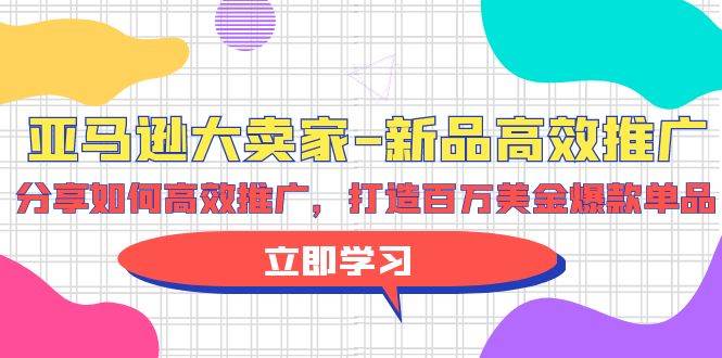 亚马逊 大卖家-新品高效推广，分享如何高效推广，打造百万美金爆款单品-自荐云信息速递