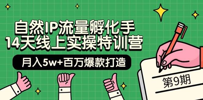 自然IP流量孵化手 14天线上实操特训营【第9期】月入5w+百万爆款打造 (74节)-自荐云信息速递