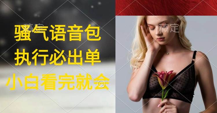 执行就出单，日入2000+，超火骚气语音包，小白看完课程就能马上实操-自荐云信息速递