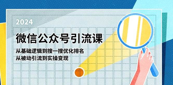 微信公众号实操引流课-从基础逻辑到搜一搜优化排名，从被动引流到实操变现-自荐云信息速递