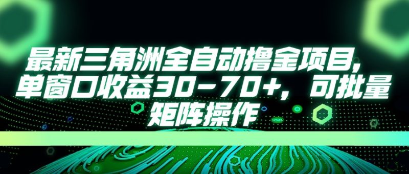 最新三角洲全自动撸金项目,单窗口收益30-70+,可批量矩阵操作-自荐云信息速递