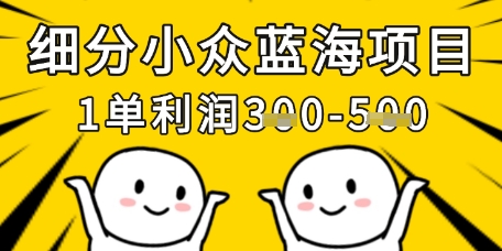 细分小众蓝海项目,一单利润3张,每月收入稳定过1w+-自荐云信息速递