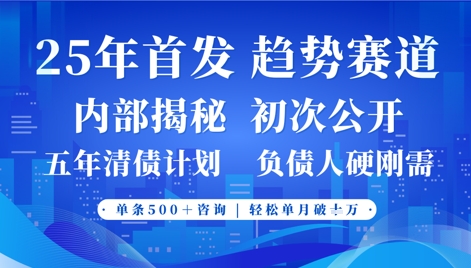 2025年首次公开,真正的事业型赛道,客咨不断,单月轻松破W-自荐云信息速递