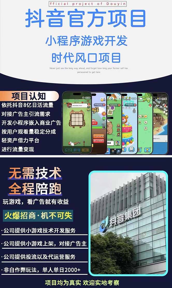 图片[1]-2025最热抖音官方项目 Ai时代风口项目小程序游戏开发 实测单个游戏日收…-自荐云信息速递