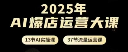 2025年AI爆店运营大课，13节AI实操课+37节流量运营课-自荐云信息速递